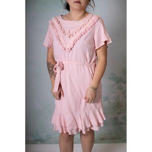 Pink tassel dress